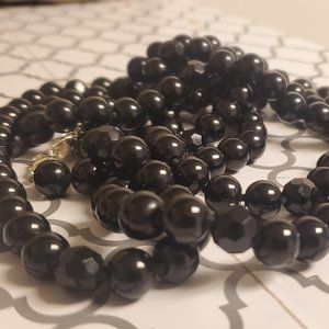 Stella & Dot Black La Coco Bead Necklace